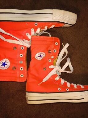Vtg 198 Converse All Star X-Hi Fold Down Sneakers Size 5 (Women's 7)
